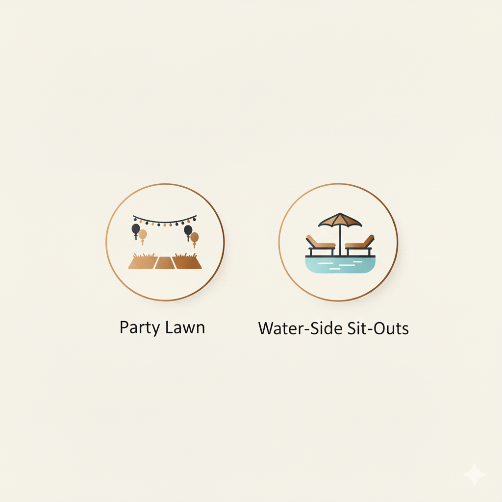Party Lawn & Water-side site-outs