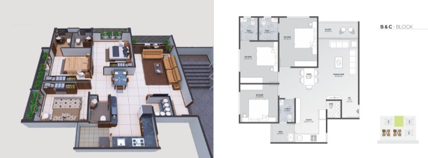 3BHK Divyajyot Sarang Lakeview