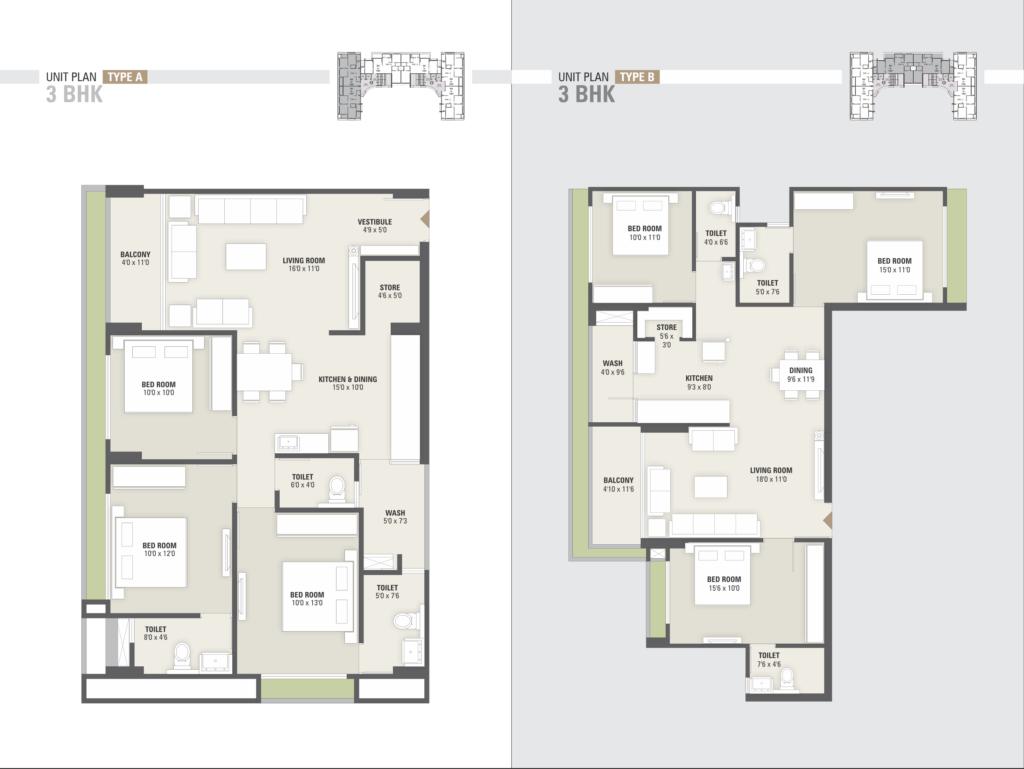 SKYWALK MANGALAAM 3BHK